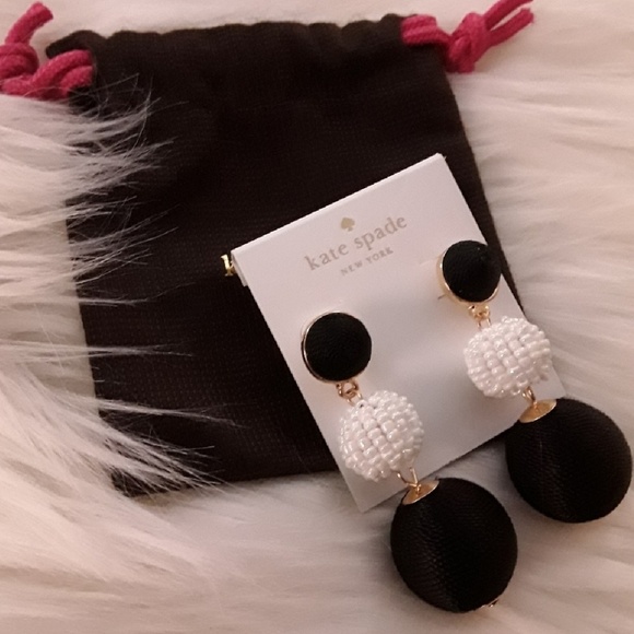 kate spade Jewelry - Sale! New♠️kate spade Beaded Pom Dangle Earrings!